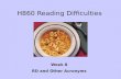 H860 Reading Difficulties Week 8 RD and Other Acronyms.