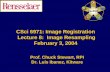 CSci 6971: Image Registration Lecture 8: Image Resampling February 3, 2004 Prof. Chuck Stewart, RPI Dr. Luis Ibanez, Kitware Prof. Chuck Stewart, RPI Dr.
