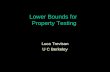 Lower Bounds for Property Testing Luca Trevisan U C Berkeley.