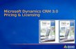 Microsoft Dynamics CRM 3.0 Pricing & Licensing. Agenda Timelines SKU Design & Pricing External Connector Key Channels Academic Licensing SPLA System Builder.