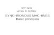 SEE 3433 MESIN ELEKTRIK SYNCHRONOUS MACHINES Basic principles.