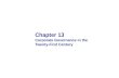 Chapter 13 Corporate Governance in the Twenty-First Century.