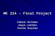 ME 224 - Final Project Fabian Wittmer Jason Lintker Stefan Bracher.