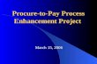 Procure-to-Pay Process Enhancement Project March 15, 2006.