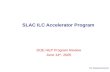 Tor Raubenheimer SLAC ILC Accelerator Program DOE HEP Program Review June 14 th, 2005.