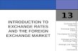 13 1 Exchange Rate Essentials 2 Exchange Rates in Practice 3 The Market for Foreign Exchange 4 Arbitrage and Spot Exchange Rates 5 Arbitrage and Interest.