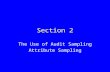 Section 2 The Use of Audit Sampling Attribute Sampling.