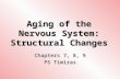 Aging of the Nervous System: Structural Changes Chapters 7, 8, 9 PS Timiras Chapters 7, 8, 9 PS Timiras.