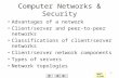 Technology In Action Chapter 12 1 Computer Networks & Security Advantages of a network Client/server and peer-to-peer networks Classifications of client/server.