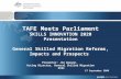 TAFE Meets Parliament SKILLS INNOVATION 2020 Presentation General Skilled Migration Reforms, Impacts and Prospects Presenter: Jim Dawson, Acting Director,
