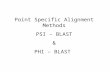 Point Specific Alignment Methods PSI – BLAST & PHI – BLAST.