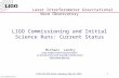 LIGO-G030259-00-D 1 Laser Interferometer Gravitational Wave Observatory LIGO Commissioning and Initial Science Runs: Current Status Michael Landry LIGO.