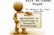 AICE AS-Level Psych Mr. Meyers & Dr. Alper 2013-2014 Unit 1: Approaches to Psychology & Research Methodology.