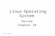 Cs431-cotter1 Linux Operating System Review Chapter 10.
