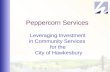 Peppercorn Services Leveraging Investment in Community Services for the City of Hawkesbury.