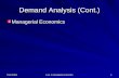 Demand Analysis (Cont.) Managerial Economics 1 Lect. In managerial economics Riad Sultan.