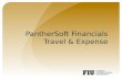 PantherSoft Financials Travel & Expense. Agenda Travel & Expense Terms Reimbursement for Students Reimbursement for Non-Employees Travel Authorization.