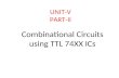 UNIT-V PART-II Combinational Circuits using TTL 74XX ICs.