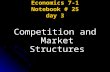 Economics 7-1 Notebook # 25 day 3 Competition and Market Structures.