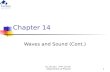 Dr. Jie Zou PHY 1151G Department of Physics1 Chapter 14 Waves and Sound (Cont.)
