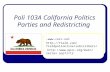 Poli 103A California Politics Parties and Redistricting -  scribers/ - .