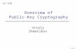 Slide 1 Vitaly Shmatikov CS 378 Overview of Public-Key Cryptography.