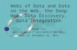 1 Peter Fox Data Science – CSCI/ERTH/ITWS-6961 Week 12, November 22, 2011 Webs of Data and Data on the Web, the Deep Web, Data Discovery, Data Integration.