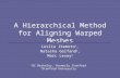 A Hierarchical Method for Aligning Warped Meshes Leslie Ikemoto 1, Natasha Gelfand 2, Marc Levoy 2 1 UC Berkeley, formerly Stanford 2 Stanford University.