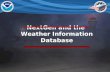 NextGen and the Weather Information Database. 2 Overview NextGen 101 What is the Weather Information Database (WIDB) and the Single Authoritative Source.