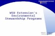 WSU Extension’s Environmental Stewardship Programs Robert Simmons February 2005.