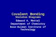 Covalent Bonding Skeleton Diagrams Edward A. Mottel Department of Chemistry Rose-Hulman Institute of Technology.