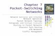 1 Chapter 7 Packet-Switching Networks Network Services and Internal Network Operation Packet Network Topology Datagrams and Virtual Circuits Routing in.