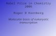 Nobel Prize in Chemistry 2006 Roger D Kornberg Molecular basis of eukaryotic transcription.