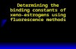 Determining the binding constants of xeno-estrogens using fluorescence methods.