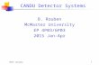 2015 January1 CANDU Detector Systems B. Rouben McMaster University EP 4P03/6P03 2015 Jan-Apr.