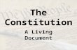 The Constitution A Living Document. Key Events Preceding Constitution French & Indian War Stamp Act… “No taxation without representation” Intolerable.
