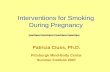 Interventions for Smoking During Pregnancy Patricia Cluss, Ph.D. Pittsburgh Mind-Body Center Summer Institute 2007.