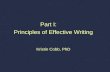 Part I: Principles of Effective Writing Kristin Cobb, PhD.
