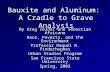Bauxite and Aluminum: A Cradle to Grave Analysis By Greg Zelder and Sebastian Africano Race, Poverty, and the Environment Professor Raquel R. Pinderhughes.