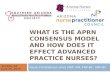 WHAT IS THE APRN CONSENSUS MODEL AND HOW DOES IT EFFECT ADVANCED PRACTICE NURSES? Paula Christianson-Silva DNP, RN, FNP-BC, ANP-BC Sonoita, AZ June 26,