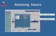 2. Run. Hours button 1. Run. Hours screen Running hours.
