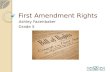 First Amendment Rights Ashley Fazenbaker Grade 5.