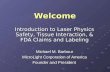Welcome Introduction to Laser Physics Safety, Tissue Interaction, & FDA Claims and Labeling Michael M. Barbour MicroLight Corporation of America Founder.