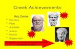 Greek Achievements Key Terms Socrates Plato Aristotle reason Euclid Hippocrates The Big Idea : Ancient Greeks made lasting contributions in the Arts, philosophy,
