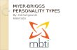 MYER-BRIGGS PERSONALITY TYPES By: Ed Kuligowski MSM 500.