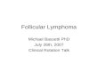 Follicular Lymphoma Michael Bassetti PhD July 26th, 2007 Clinical Rotation Talk.