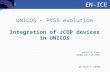 Controls EN-ICE UNICOS – PVSS evolution Integration of JCOP devices in UNICOS Jonás Arroyo CERN EN-ICE-SCD 18 March 2010.
