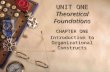 UNIT ONE Theoretical Foundations CHAPTER ONE Introduction to Organizational Constructs.