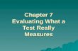 Chapter 7 Evaluating What a Test Really Measures.