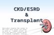 CKD/ESRD & Transplant Note-when viewing lab values in PPT-note that values are given as both as “common values” as also the specific values given in textbook.